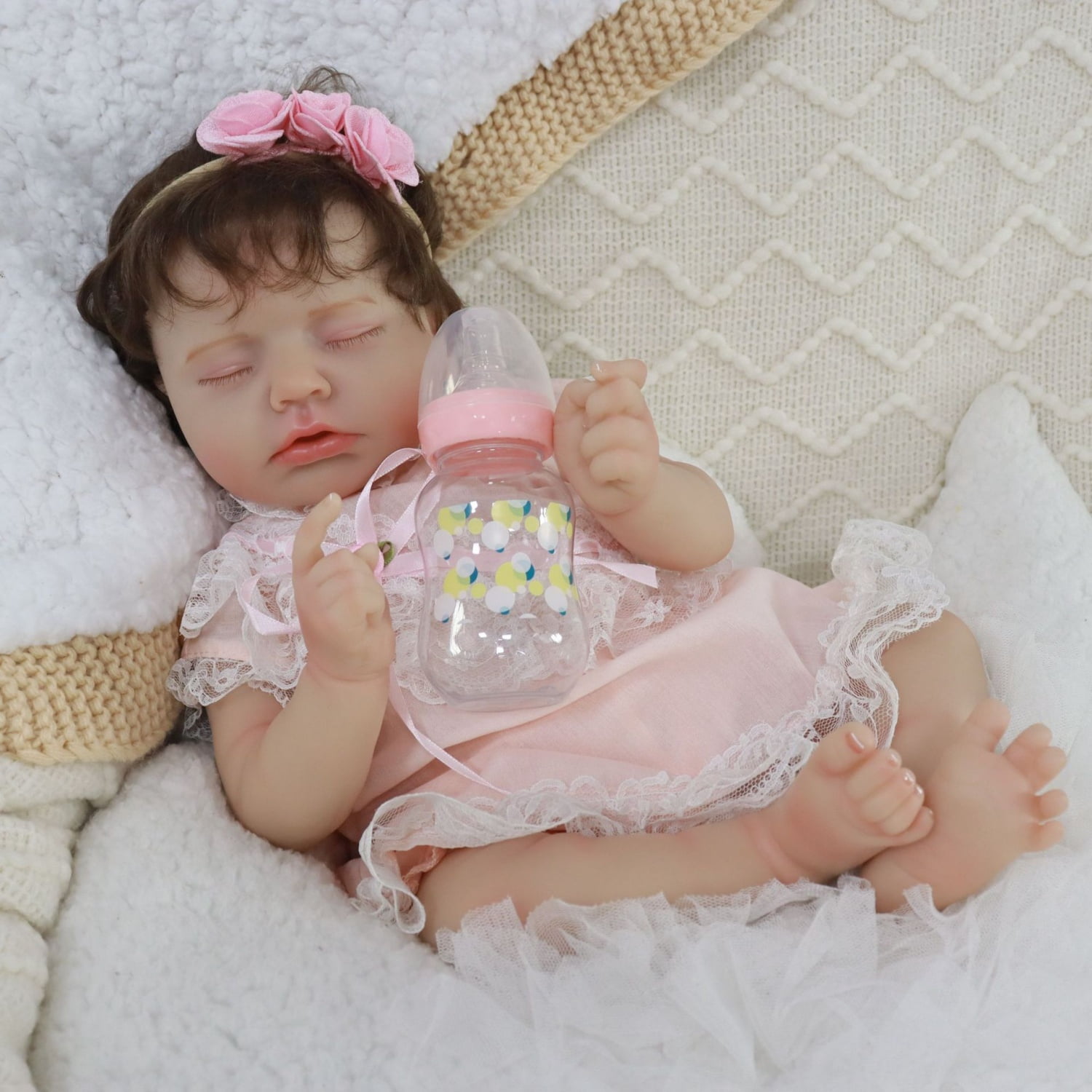 Lifelike Reborn Baby Dolls - 20" Sleeping Newborn Baby Dolls Full Body, Soft Cloth Body Real Life Baby Dolls Birthday Gift Toy for Age 3+