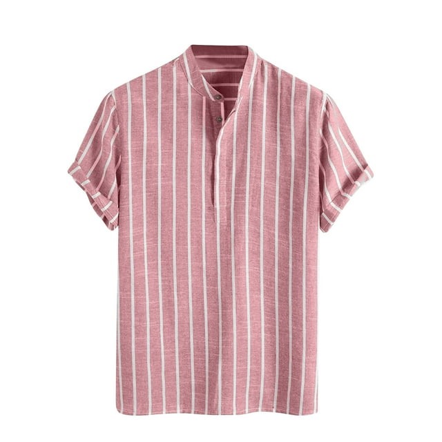 Eres Más Que una Camisa de Puntuación de Prueba, Impresión de Rayas de Botón Casual de los Hombres, Camisa de Blusa de Manga Corta