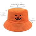 thumbnail image 3 of Beugl Clearance Halloween Accessories, Halloween Pumpkin Print Cotton Bucket Hat for Women and Man Bucket Hat Cute Sun Hat Black One Size, 3 of 6