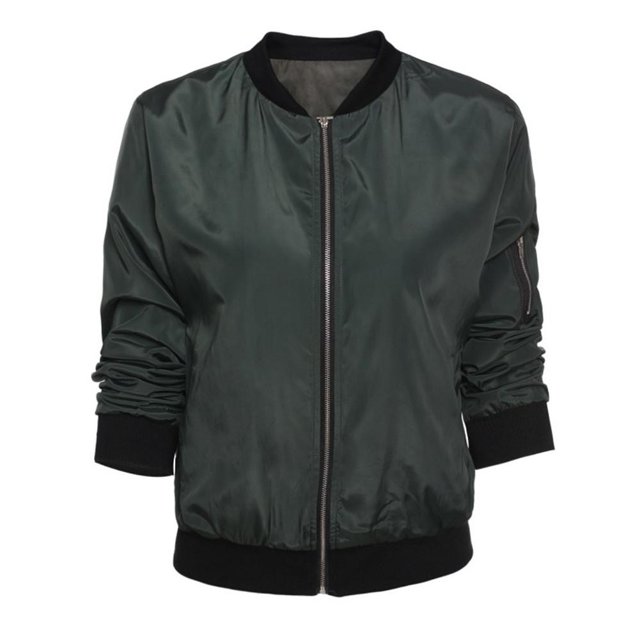 Chaquetas de abrigos de color sólido para mujer de otoño de moda europea (verde militar) (XL) Ndcxsfigh Para estrenar