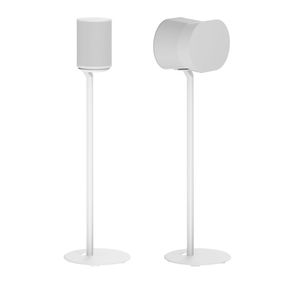 ynVISION.DESIGN Fixed Height Floor Stands Compatible with Sonos Era 100, Era 300 Speakers - Surround Sound Speaker Stands with Built-In Cable Managem