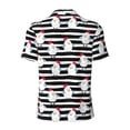 thumbnail image 3 of Xecao Cute Chicken for Mens' Casual Short Sleeve Button-Down Polo Shirts for a Classic Golf Look, 3 of 9