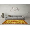 thumbnail image 3 of Ahgly Company Indoor Square Persian Yellow Traditional Area Rugs, 8' Square, 3 of 4