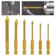 thumbnail image 2 of 6pcs Glass Drill Bits Set Tile Ceramic Drilling Set 3/4/5/6/8/10mm with 1/4inch Hex Shank for Porcel, 2 of 5