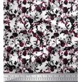 thumbnail image 1 of Soimoi Pink Poly Georgette Fabric Leaves & Floral Artistic Print Fabric by the Yard 52 Inch Wide, 1 of 1