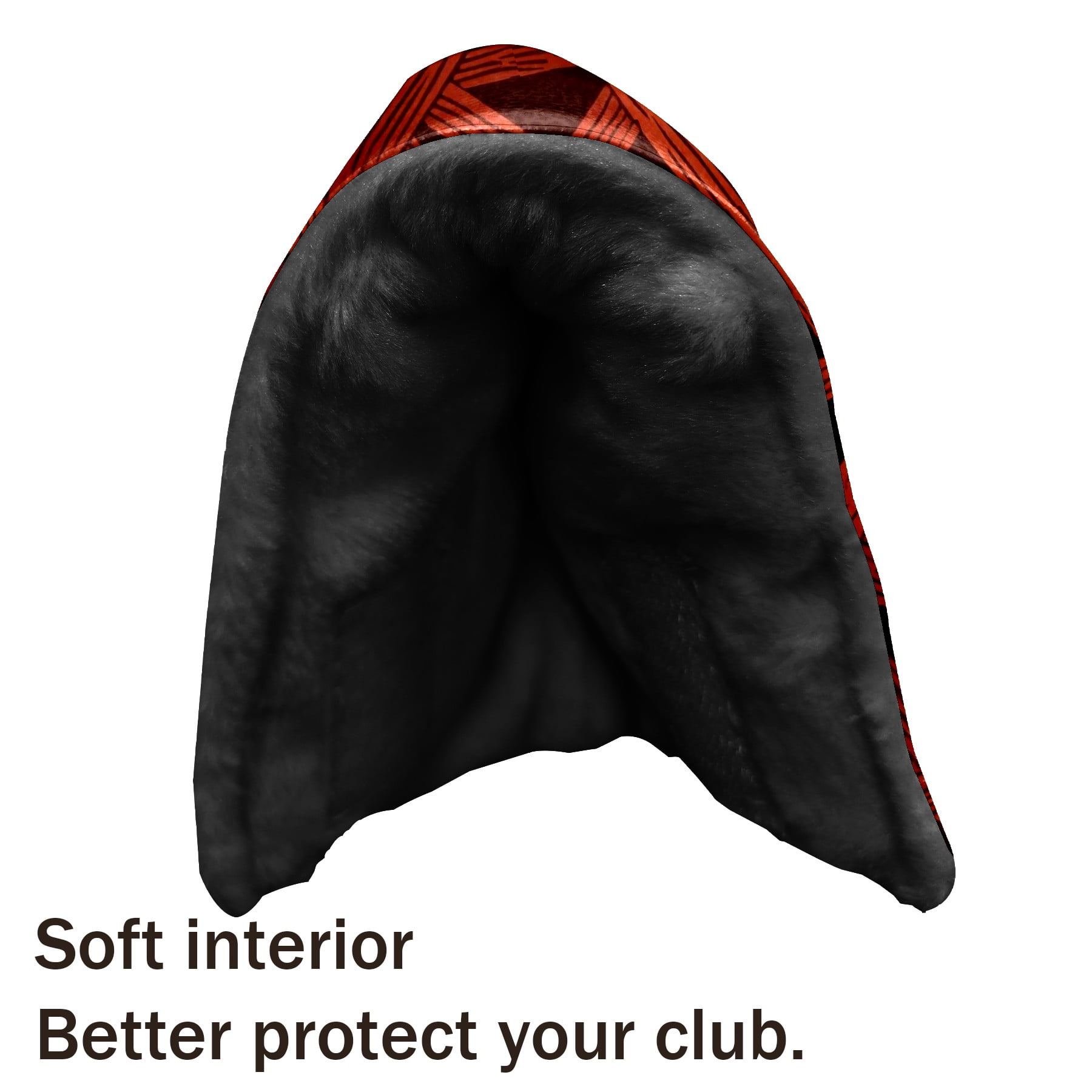 Golf Club Head Cover | Leather Golf Club Putte Headcover , Waterproof Golf Club Head Cover Set Driver Headcovers for Golf Clubs Men Women Red Intertwine Design
