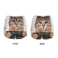 thumbnail image 6 of Uemuo Cat Holding Mugshot Sign Pattern Women's Athletic Shorts High Waisted Running Shorts with Liner Pockets Gym Elastic Workout Shorts-XX-Large, 6 of 9
