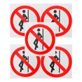 thumbnail image 2 of 5 Pcs Autocollants d'Avertissement Autocollants de Signalisation de Sécurité Sans Appui Adhésif PVC Rouge, 2 of 9