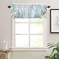 thumbnail image 7 of Ocean Starfish Anchor Kitchen Curtains and Valances Set, Retro Coral Flower Blue Theme Rod Pocket Window Valance 18 Inch Window Curtain Panels for Living Room Bedroom Laundry, 27.5x24in, 3 Pieces, 7 of 7