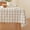Beige, variant on Gingham Table Cloth Square Tablecloth Heavy Duty Cotton Checkered Tablecloths Linen Table Cover for Spring Picnic Kitchen Dining, Black and White, 60 * 60 inch