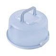 thumbnail image 2 of EARKITY Cake Carrier, Plastic Portable Cake Box, Cake Keeper with Dome Lid, Cake Transport Container, Round Cake Stand, Foldable Handle, Suitable for Storage Birthday Cakes, Cupcakes, Nuts, Fruits, 2 of 4