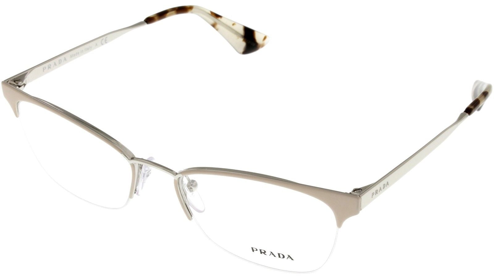 prada half frame glasses