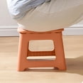 thumbnail image 2 of Folding Step Stool for Adults Non-Slip Step Stool with Handle Collapsible Foot Stools, Small Stepping Stools for Bathroom, Bedroom, Kitchen (Orange), 2 of 6