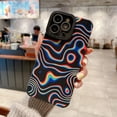 thumbnail image 2 of Funda de teléfono de línea de ilusión de moda para iPhone 11, 12, 13, 14 Pro, Max, 14plus, X, XR, XS, Max, 7, 8 Plus, funda trasera suave a prueba de golpes, carcasa de TPU Fivean unisex, 2 of 2