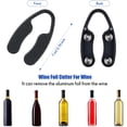 thumbnail image 2 of 4 piezas de cortadores magnéticos de papel de vino, accesorios para abrir botellas de vino, papel de vino negro, elimina cortadores de papel de vino ABS para fiestas en interiores al aire li, 2 of 5