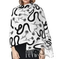 thumbnail image 5 of Shawl Wraps for Women - Funny Black Snake Rose Oversized Fall Winter Fashion Blanket Scarf for Women, 5 of 6