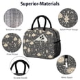 thumbnail image 4 of Insulated Lunch Tote Lunch Box for Women Men,Gothic Black Stars and Moon Zipper Closure Lunch Tote Small Leakproof Cute Lunch Cooler with for Work Picnic Camping, 4 of 7