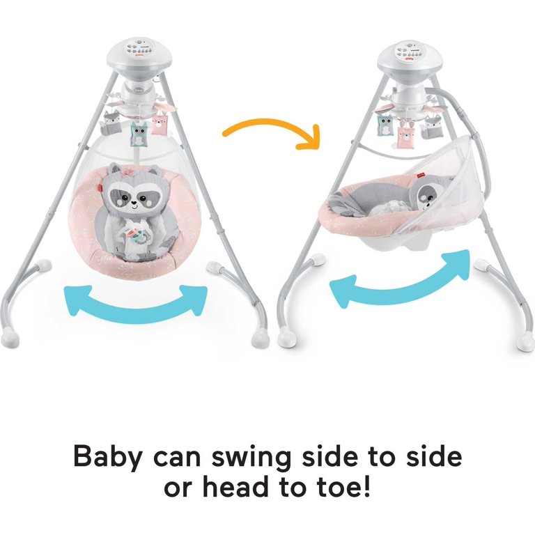 FisherPrice Baby Raccoon Cradle 'N Swing With 6Speeds,