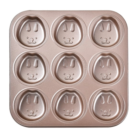 Mold Cake Baking Pan 9-Cavity Non-Stick Candy Mold Food Grade Steel Cake Mold Pan Shell Shaped Baking Mold for Cookie Cake Chocolate