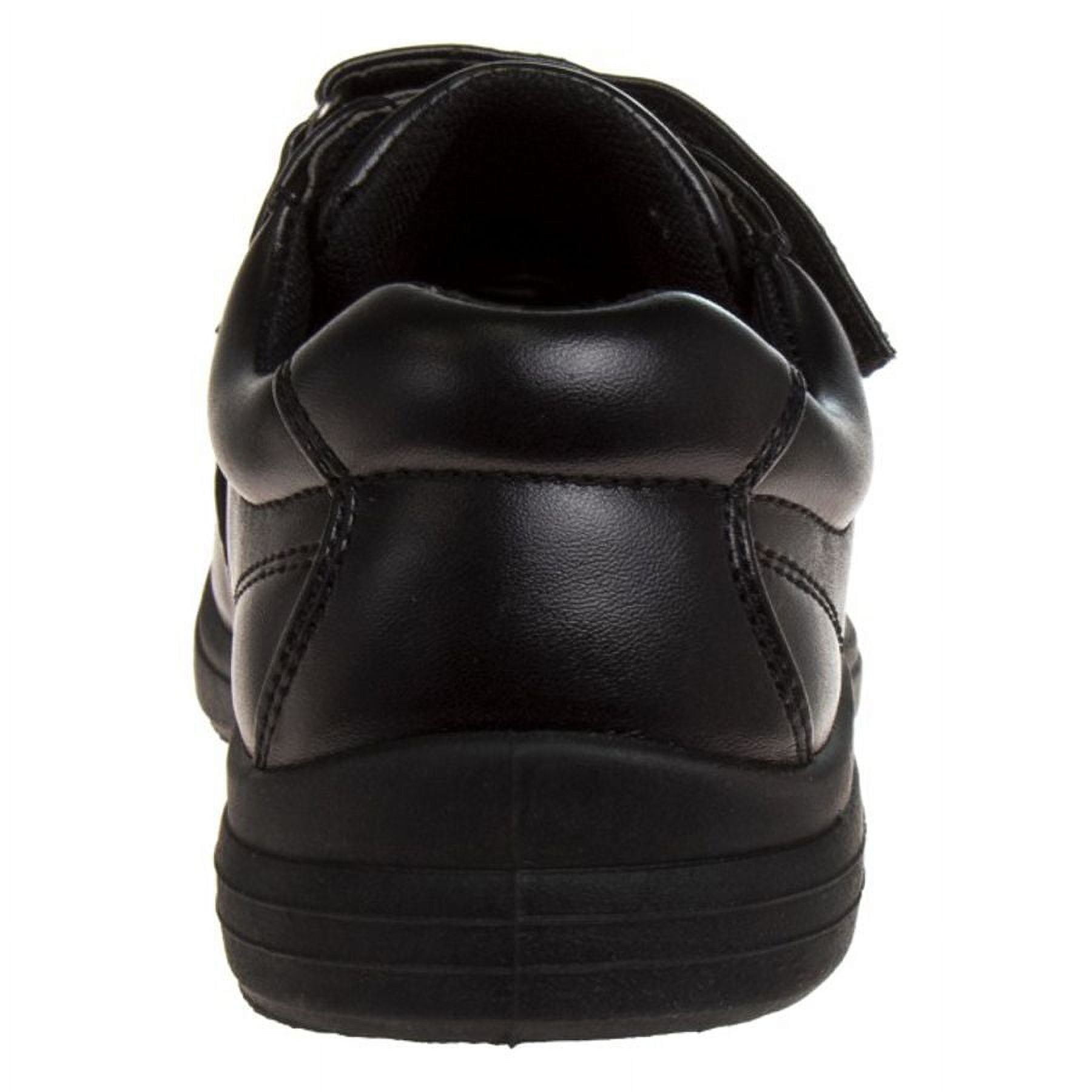 French Toast Toddler Boys Hook & Loop Faux Leather School Shoes - Black, Size: 7