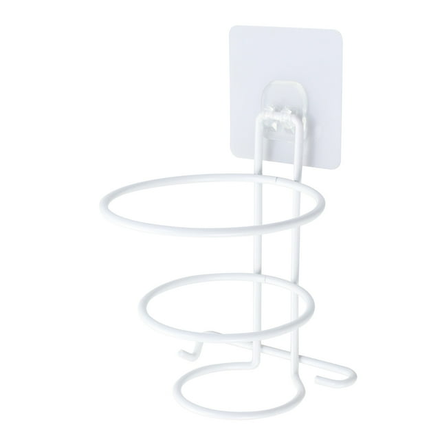 Soporte para secador de pelo de pared, soporte para secador de pelo, accesorios de baño (blanco)