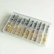 Watch Crowns 10 Mixed Silver Gold Watch Stem Crown Repair Replacement Parts Tool Assortment Set With Waterproof Circle Rings Repairing Tool