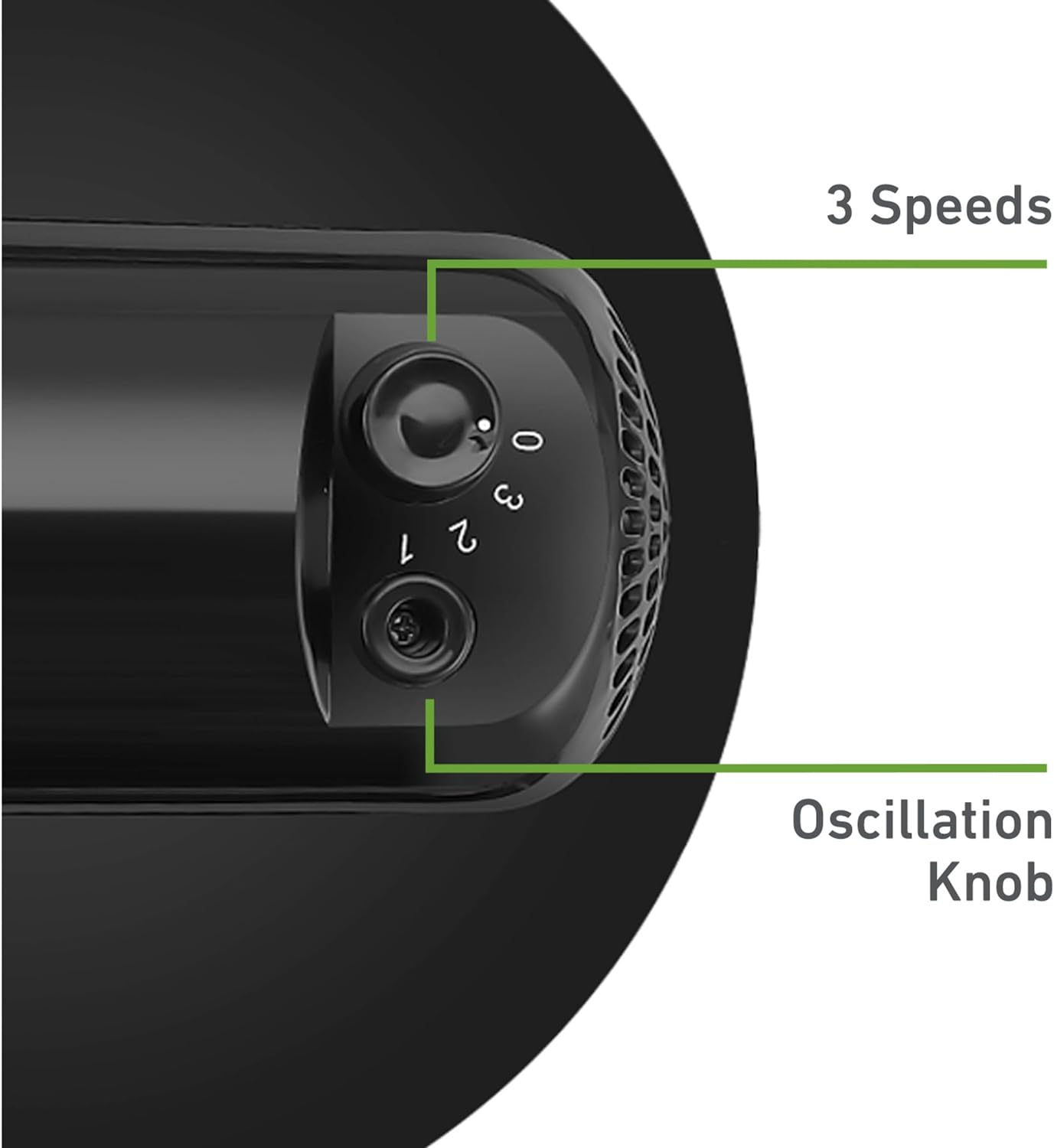 12" Table Fan with 75° Oscillation, 3 Speeds, 15° Adjustable  Tilt, Quiet Operation, Ideal for Home or Office