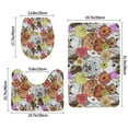 Bathroom Rugs Sets 3 Piece Cute Dogs Puppy Absorbent Non Slip Bath