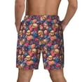 thumbnail image 2 of Haiem Skull colorful daisy Mens Swim Trunks with Compression Liner 2 in 1 Swimming Shorts Stretch Swimwear Quick Dry,Board Shorts-XX-Large, 2 of 9