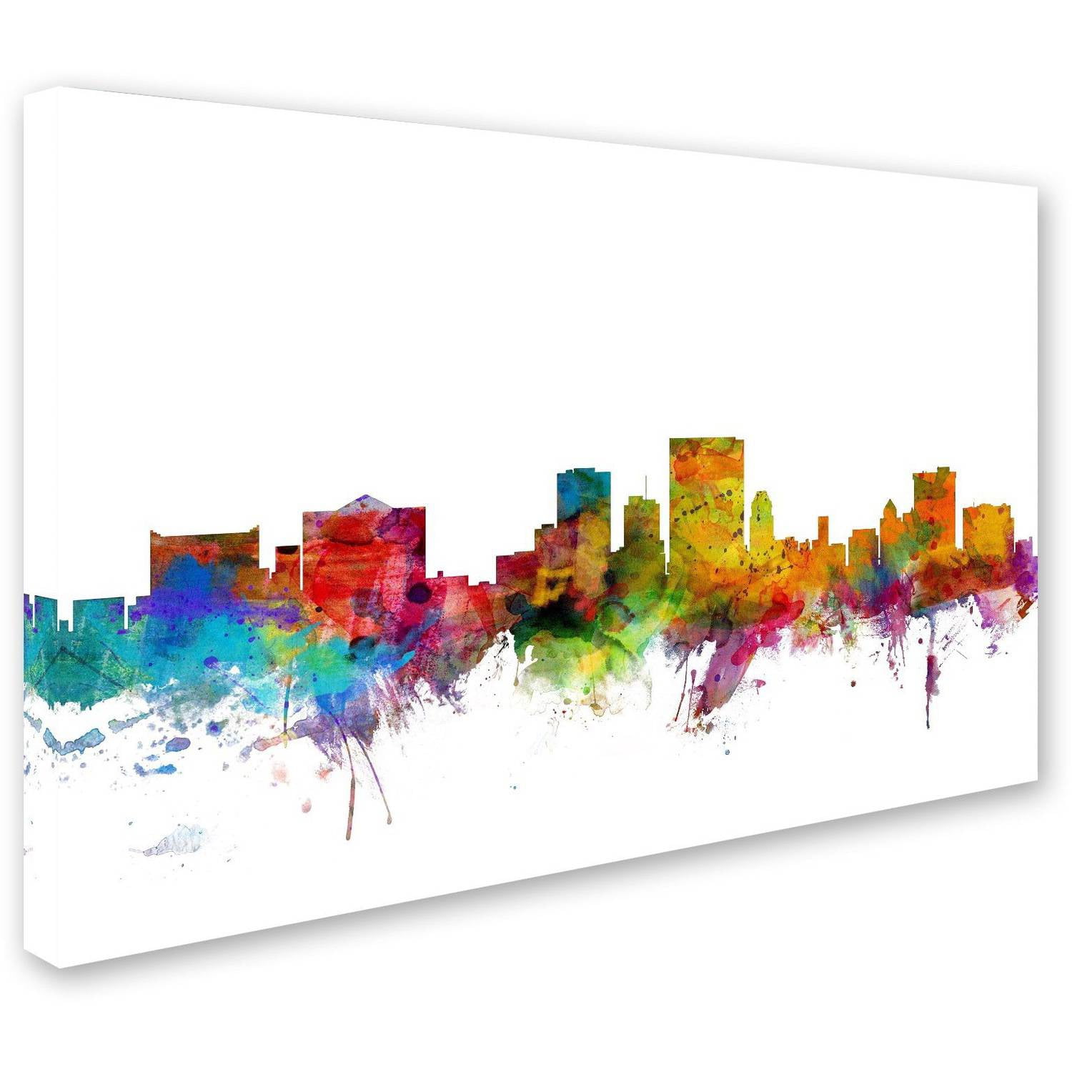 Trademark Fine Art "El Paso Texas Skyline" Canvas Art by Michael Tompsett