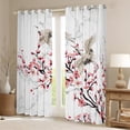 thumbnail image 2 of Japanese Style Curtains & Drapes Chic Cherry Blossoms Curtains, Grey White Marble 30%-50% Blackout Curtains Oriental Exotic Style Living Room Curtains, Wild Crane Window Curtains, 2 of 6