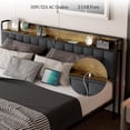 thumbnail image 5 of WhizMax Queen Bed Frame with Storage Headboard and Charging Station, Upholstered Platform Bed Frame, No Box Spring Needed, 5 of 6