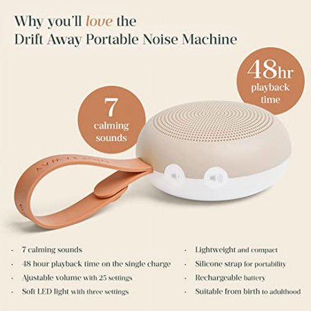 エルゴポーチ ドリフトアウェイ　ポータブルホワイトノイズマシン 出産祝い 夜泣き 睡眠 ノイズ 音楽 出産準備 新生児 ベビー 不眠 快眠 持ち運べる サウンド
