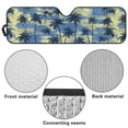 thumbnail image 7 of Binienty Tropical Palm Tree Car Windshield Sun Shade Cute Foldable Automotive Windshield Sunshades for Wrangler TJ JK JL1997-2024 & 2020-2025 Jeep Gladiator, Easy to Install, 7 of 7