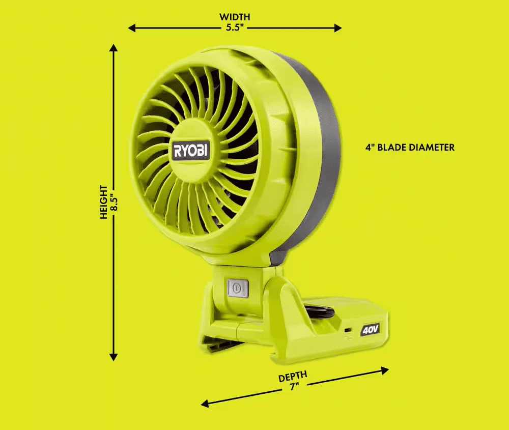 Ryobi 40V Cordless Battery Topper Fan (Tool Only)