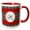 Red/White, variant on 3drose, Elegant Red Black Zebra Animal Print Monogram Letter M, 15oz Mug