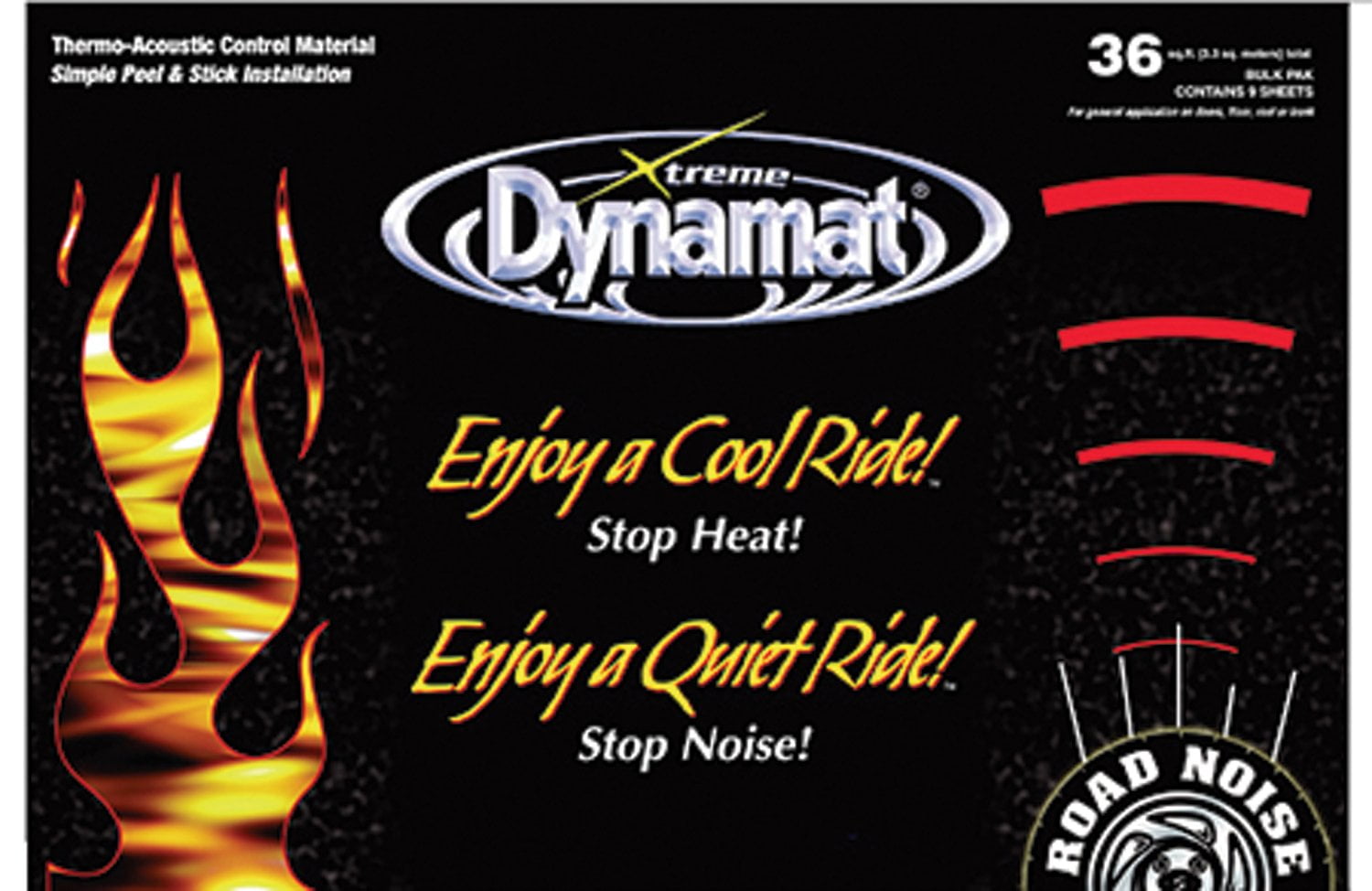 Photo 1 of Dynamat 10465 24" x 48" x 0.067" Thick Self-Adhesive Sound Deadener with Xtreme Mega Pack, (Set of 9)
