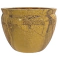 thumbnail image 6 of Red Lantern 14" Gold Crackle Porcelain Fishbowl Planter, 6 of 6
