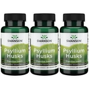 Swanson Psyllium Husks - Made with Certified Organic Psyllium Husks 3 Pack