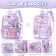 thumbnail image 3 of Mochila transparente Fimibuke para niñas con lonchera y estuche para lápices, 3 of 9