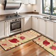 thumbnail image 3 of Kitchen Rugs Sets Of 2,Pioneer Flower Floral Print Pattern Anti Fatigue Kitchen Mat Rugs Non Slip Washable,Decorative Kitchen Floor Mats for Kitchen,Sink,Laundry,17"x47"+17"x47", 3 of 5
