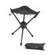 thumbnail image 4 of Taburete giratorio para acampar, taburete trípode plegable, silla portátil con bolsa de almacenamiento para senderismo, playa, caminatas, conciertos, Negro, 4 of 8