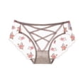 thumbnail image 2 of Ropa interior de encaje bordado para mujer, bragas sexys de malla fina con cinturón cruzado bordado, ropa interior para mujer, 2 of 6