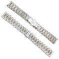 thumbnail image 2 of Adecuado para correa de reloj sólida, correa de acero, reemplazo de hebilla de mariposa, chapado al vacío, cadena de reloj para hombres y mujeres, boca de arco plano, 2 of 4