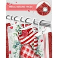 thumbnail image 5 of Valentines Day Red Shower Curtains for Bathroom Heart Fabric Shower Curtain with Hooks, Eucalyptus Leaves Shower Curtain Set, Romantic Bathroom Curtains Decoration, Waterproof Polyester, 72"x72" Long, 5 of 5