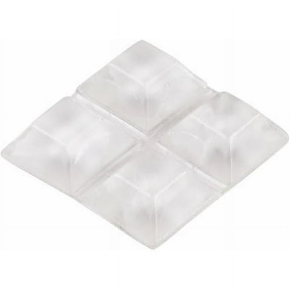 Shepherd Hardware 9562 0.5 in. Square Self Adhesive Bumper, Clear - 9 Pack