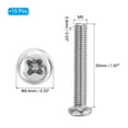 thumbnail image 2 of Uxcell Phillips Pan Head Screws, 15 Pack M5-0.8 x 50mm 304 Stainless Steel 18-8 Full Thread Pan Head Machine, 2 of 7