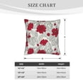 thumbnail image 4 of Bingfone Leaves And Anemone Linen Throw Pillow Covers Cushion Case Pocket Button Vintage Farmhouse Pillowcase for Sofa Couch Bed 16"x16", 4 of 9