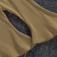 thumbnail image 5 of Newborn Baby Girl Boy Romper Bodysuit Top Ribbed Bell Bottom Pants Set 2Pcs Outfits, 5 of 5
