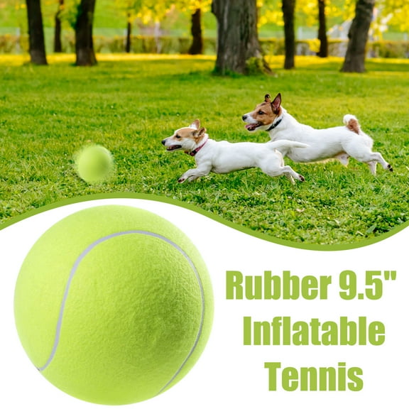 Pcapzz 24cm Dog Tennis Ball Pet Tennis Rubber Large Pet Training Ball Dog Toy Inflatable Tennis Ball for Dog Pet Puppies Play